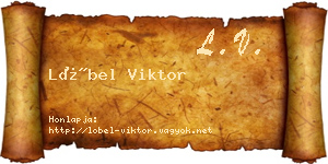 Löbel Viktor névjegykártya